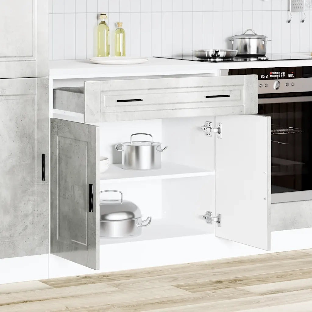 Base da Cucina Porto Grigio Cemento in Legno Multistrato
