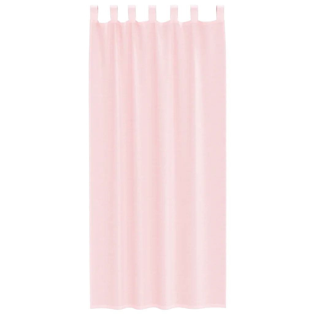 Tende in Voile con Passanti 2 pz Rosa Chiaro 140x245 cm 4102279