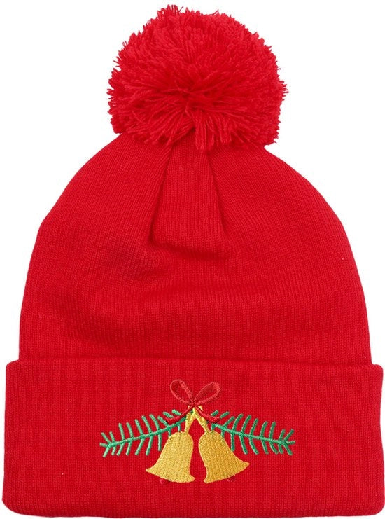 Cappello di lana con tema orologio ricamato, cappello caldo per autunno e inverno, cappello per donna (rosso), 56-58 cm