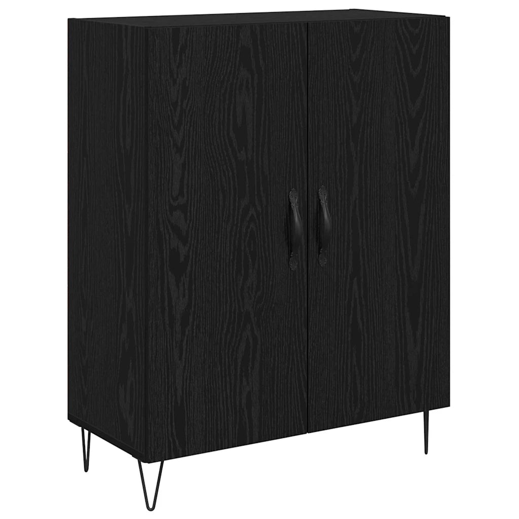Credenza | Madia | Buffet da pranzo | Armadio da pranzo Rovere Bianco e Nero 69,5 x 34 x 180 cm