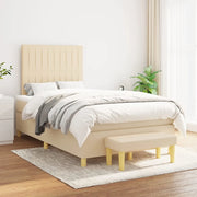 Giroletto a Molle con Materasso Crema 120x200 cm in Tessuto 3137306