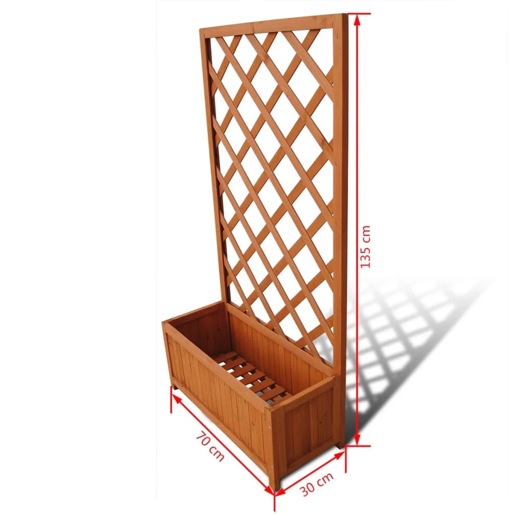 Fioriera a traliccio 70 x 30 x 135 cm in legno massello 02_0000828
