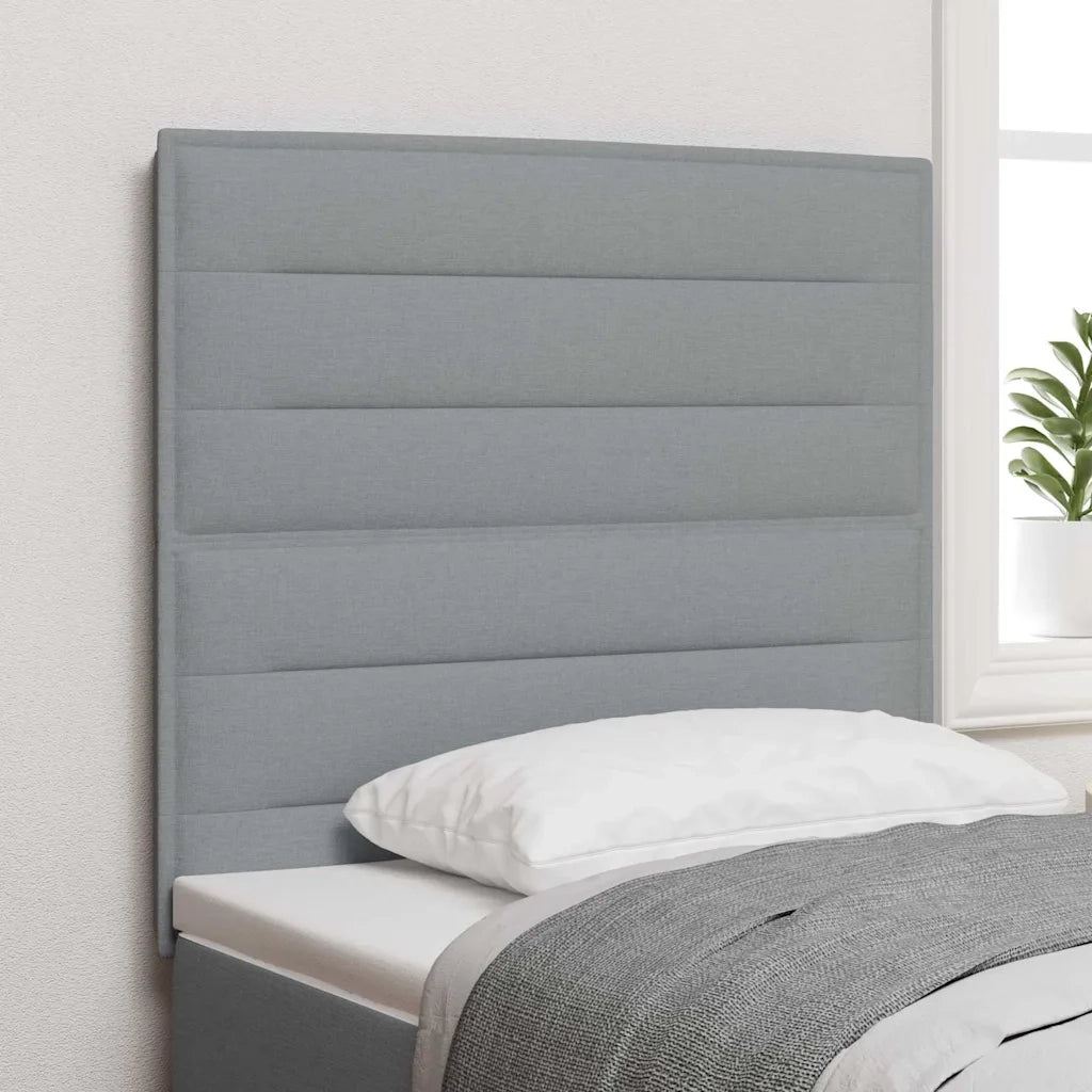 Testiera LED con strisce LED Grigio chiaro 90 cm Tessuto 3338272