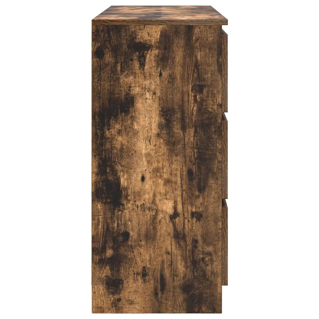 Credenza Rovere Fumo 100x35x76 cm in Legno Multistrato