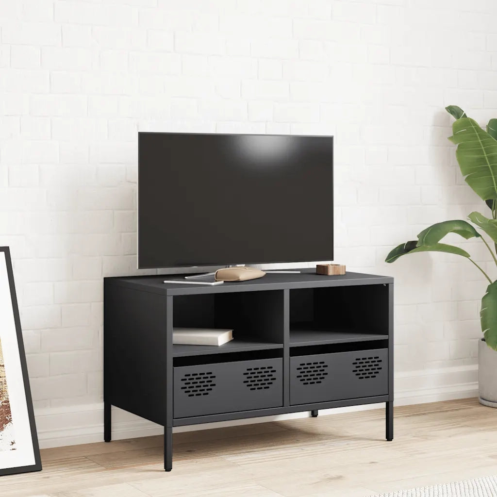 Mobile TV-Credenza TV-Console TV Antracite 68x39x43,5 cm in Acciaio Laminato a Freddo 910111