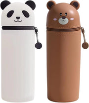 Etui Premium 2-in-1 in Silicone Soft - Motivo Animale - Etui Carino per Adolescenti - Nero + Bianco - Design Moderno