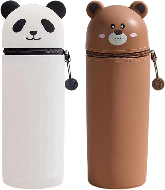 Etui Premium 2-in-1 in Silicone Soft - Motivo Animale - Etui Carino per Adolescenti - Nero + Bianco - Design Moderno
