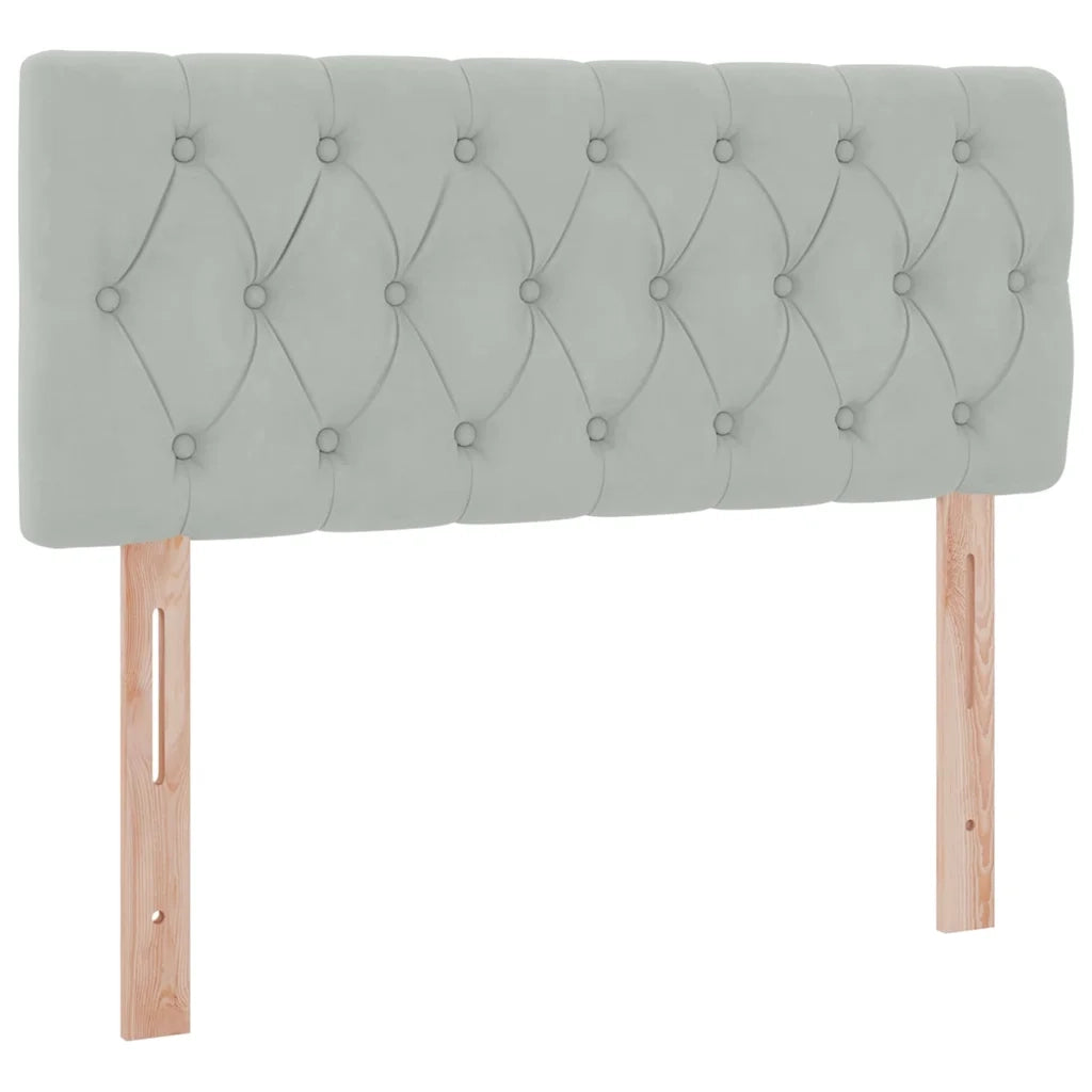 Letto con Contenitore Grigio chiaro 120 x 190 cm Velluto