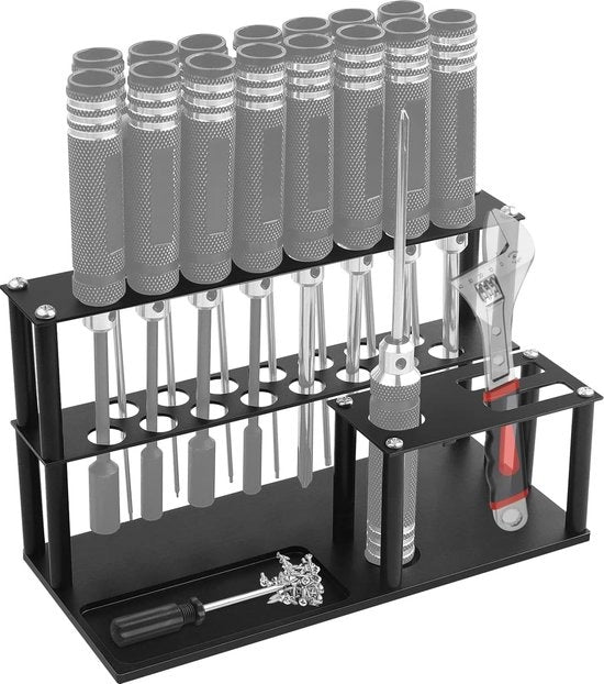 Organizzatore per chiavi a batteria Casella di archiviazione 18 fori Supporto per chiavi a batteria Stendardo multifunzionale per l'archiviazione degli strumenti Materiale metallico Materiale duraturo