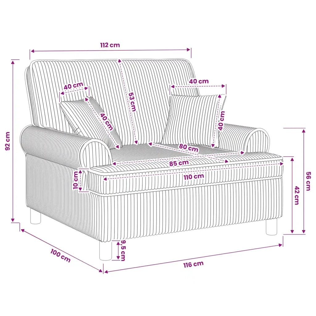 Poltrona XXL con cuscini Beige Tessuto a 1,5 linee 42043503