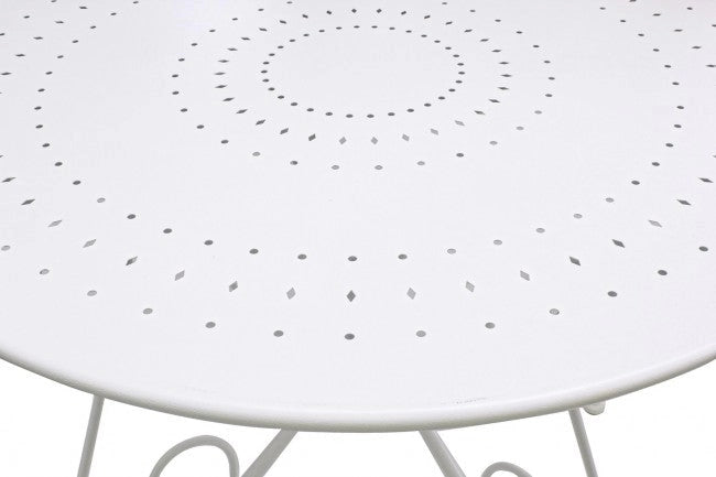 Tavolo da Giardino Ø90x72h cm Etienne Bianco