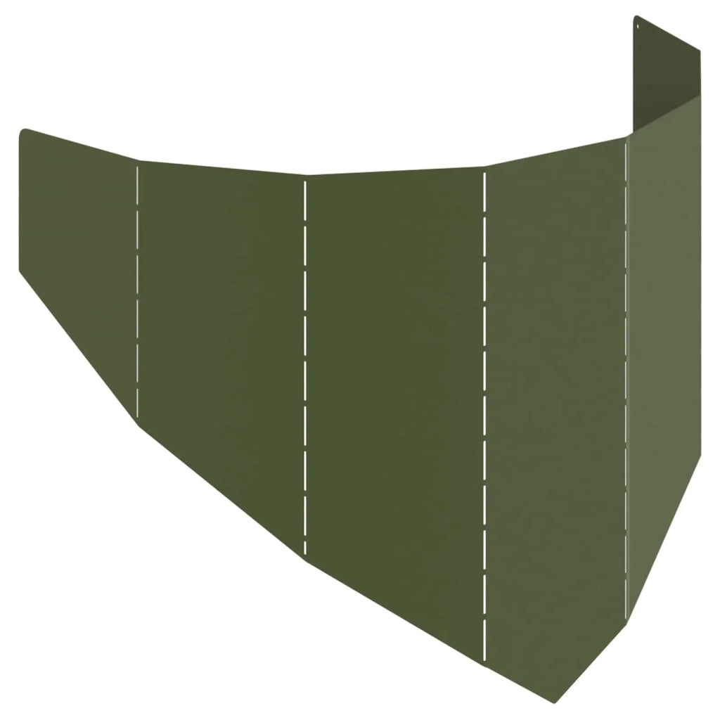 Bordura per Prato 100 x 45 cm Acciaio Verde Oliva 8008895