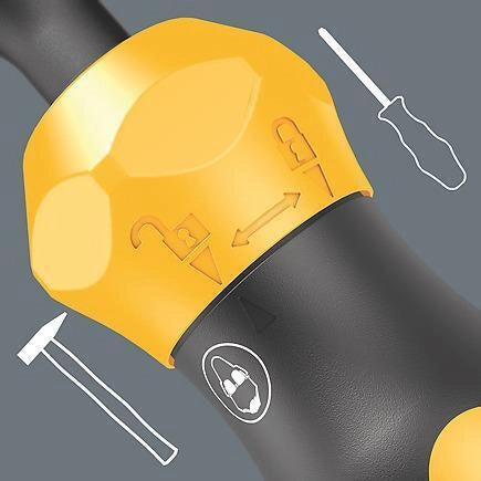 Wera 05018100001 Serie 900 Martello avvitatore con funzione a urto fino a 25 Nm e lama passante colore Nero