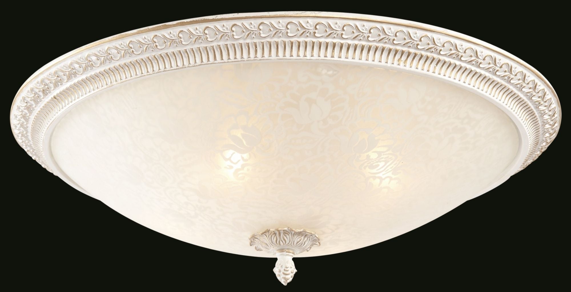 Plafoniera Ceiling & Wall in Metallo Pascal Bianco con Oro