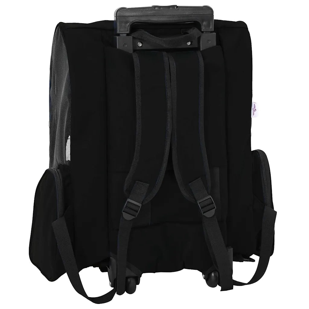 Carrello per Animali 3 in 1 Design Nero 48x32x(57-106) cm Tessuto Oxford 42007372