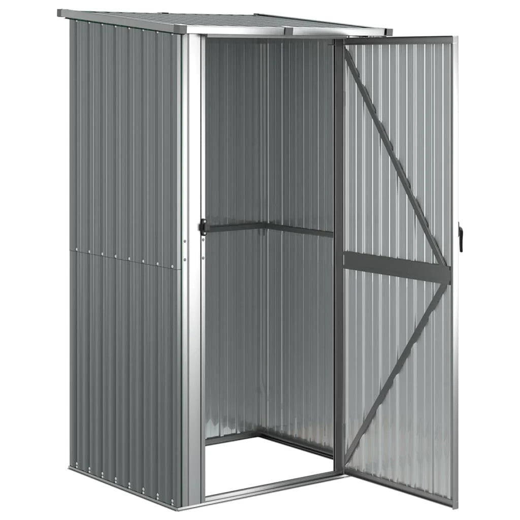 Casetta da giardino cabina ripostiglio casetta da esterno robusta casetta per attrezzi 118,5 x 97 x 209,5 cm acciaio zincato grigio 02_0022228