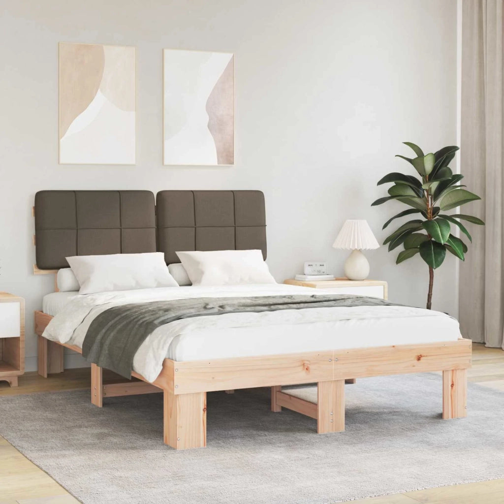 Letto con Testiera Rivestita Talpa 120 x 190 cm Pino massello 877437