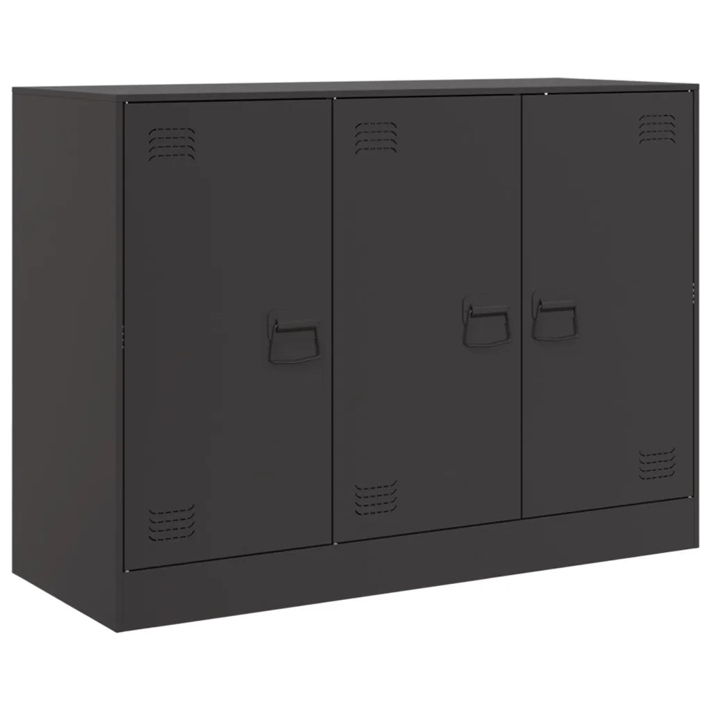 Credenza Nera 99x39x73 cm in Acciaio