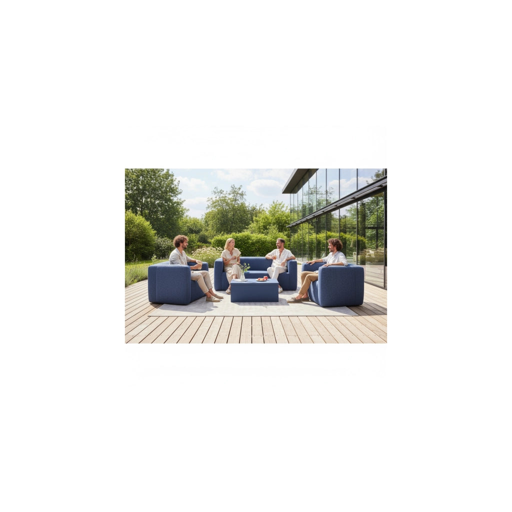 Divano gonfiabile 2-3 posti Terracotta - Interno ed esterno - Colore Blu