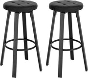 Bar con sedili ergonomici - Antracite - Con schienale - Altezza seduta 60-82cm - Set da 2 - Cucina e bar