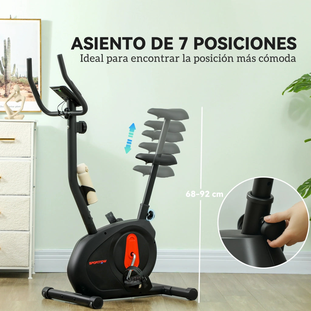 Cyclette con Resistenza Magnetica Regolabile ¨C Xylo ¨C Display LCD, Sedile Regolabile, 88x50,5x131,5 cm, Nero