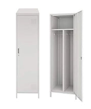 Mobile Armadietto Spogliatoio in Metallo 1 Anta Grigio 180 x 50 x 50 cm