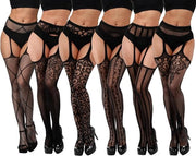 Corsetto Plus - 6 Pacchi - Calze a Alta Caviglia - Nero - Lingerie da Donna.