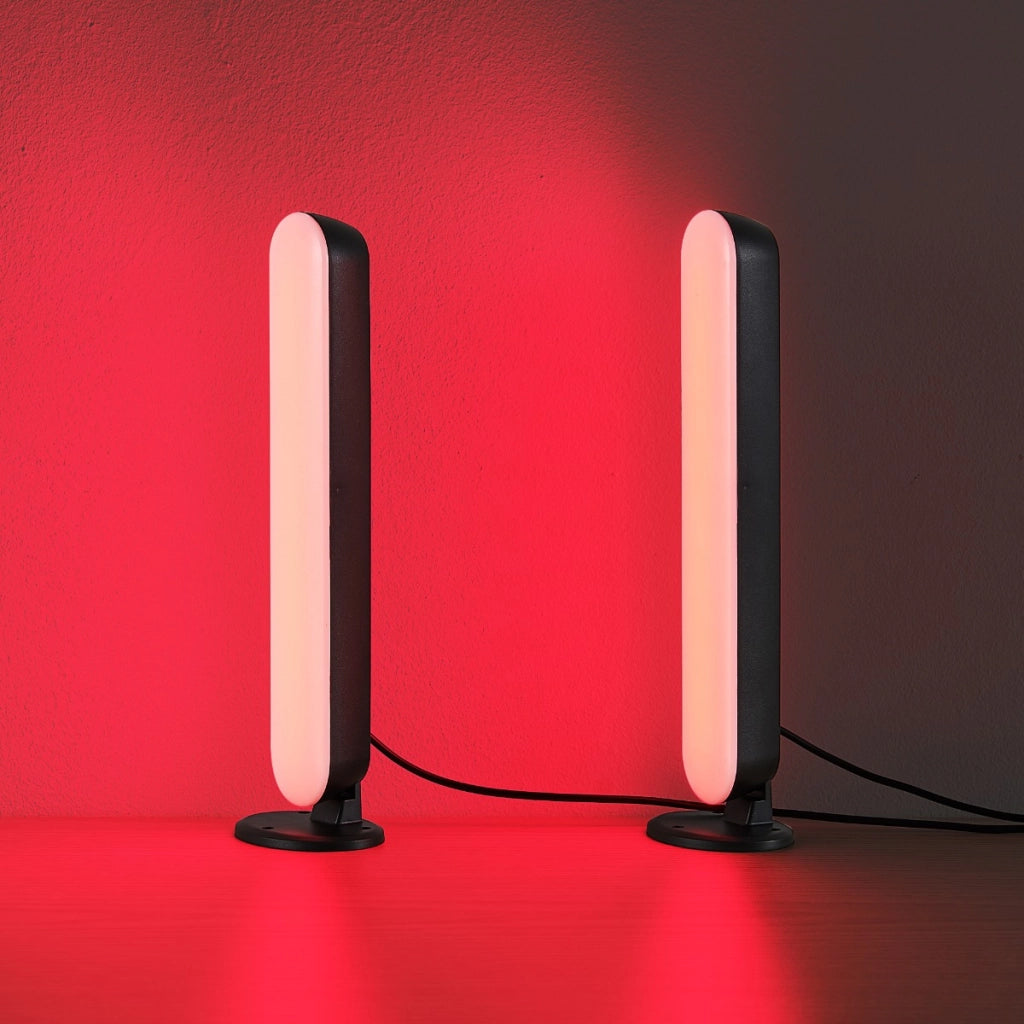 Lampada da tavolo RGB musicale nera 2pz con telecomando