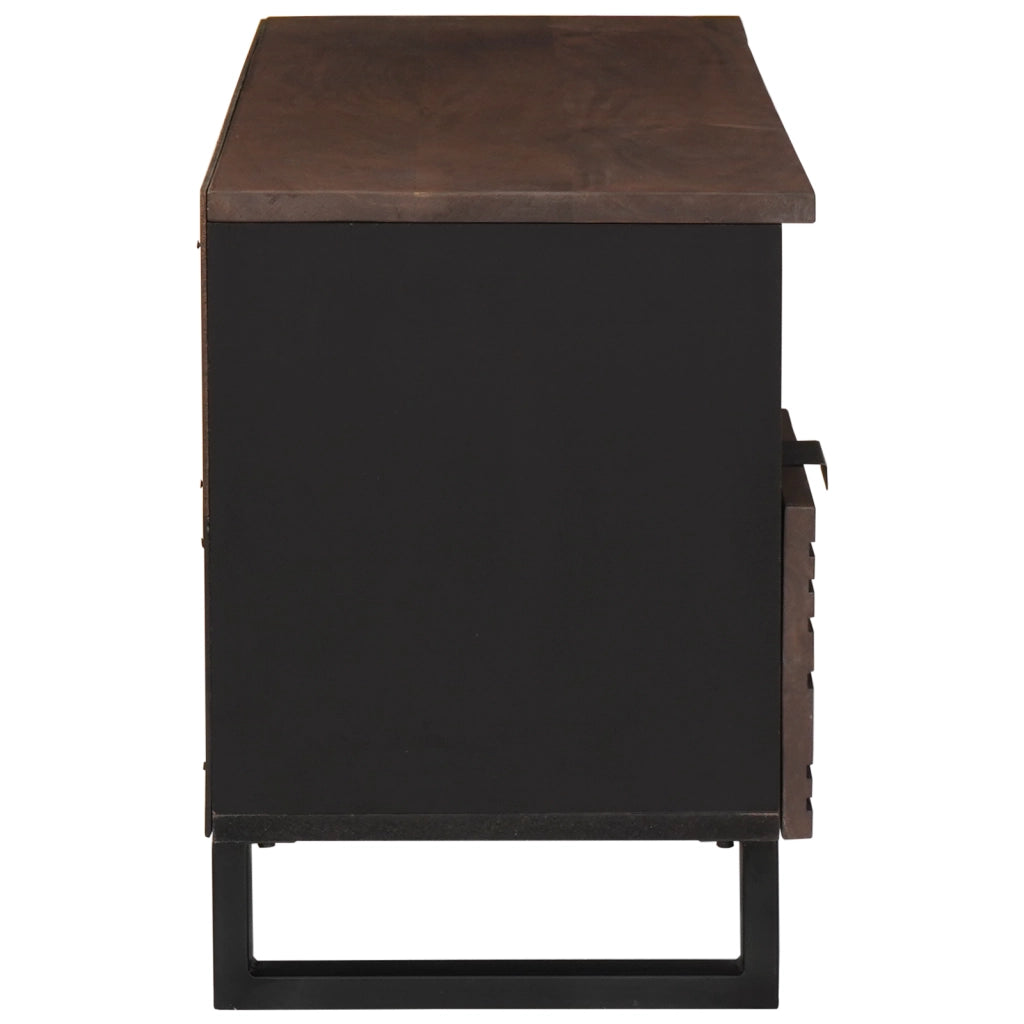 Mobile TV 100x33.5x46 cm Legno massello di mango e legno ingegnerizzato