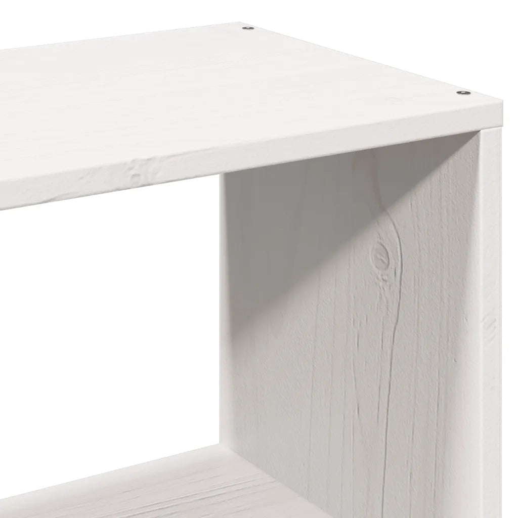 Letto Libreria senza Materasso Bianco 160x200 cm Legno di Pino 3322865