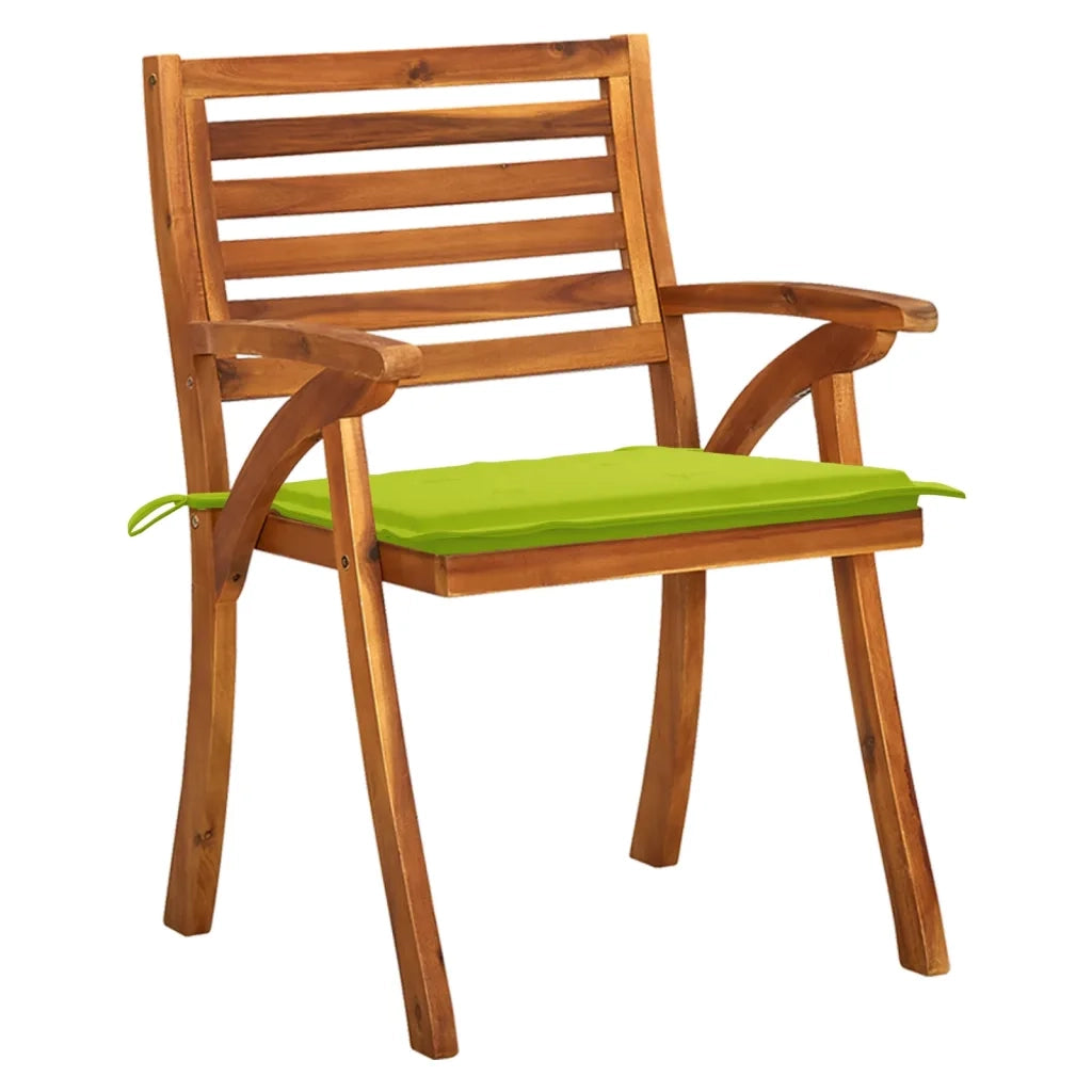Sedie da Giardino con Cuscini 8 pz in Legno Massello di Acacia 3075212
