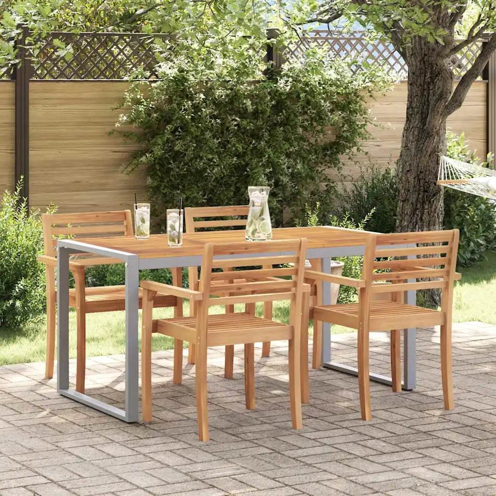Tavolo da Giardino Grigio 160 x 80 x 75 cm 4010603