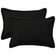 Federa 2 pcs HOUTEN Nero 50 x 75 cm Bouclé 919835