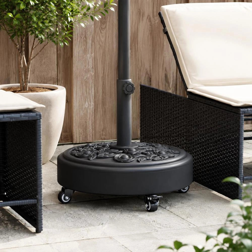 Parasol Base With Wheels For 38/48 Mm Pole, 27 Kg, Round