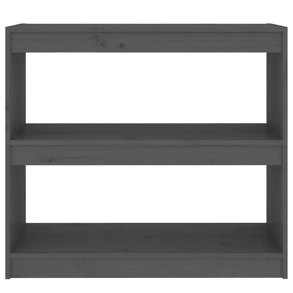 Libreria/Divisorio Grigio 80x30x71,5 cm Legno Massello di Pino 808185