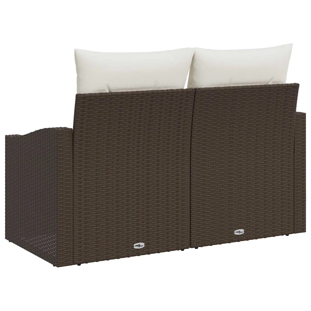 Divano da giardino con cuscino 123 x 62 x 69 cm polyrattan 42006773