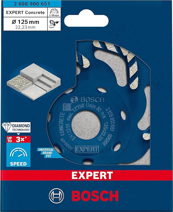 Mola a tazza diamantata EXPERT Concrete 125 x 22,23 x 4,5 mm - 2608900651 -