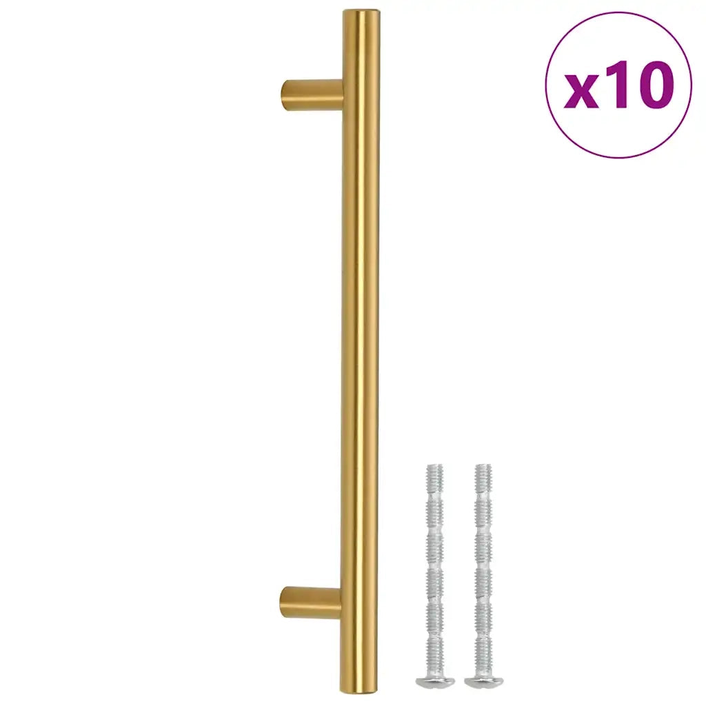 Maniglie per Mobili 10pz Oro 160mm in Acciaio Inox 155359