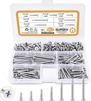 230 pezzi di viti a testa M4.2 autoalimentanti - set di viti a croce con viti a bue - scatola assortita in acciaio inox 410