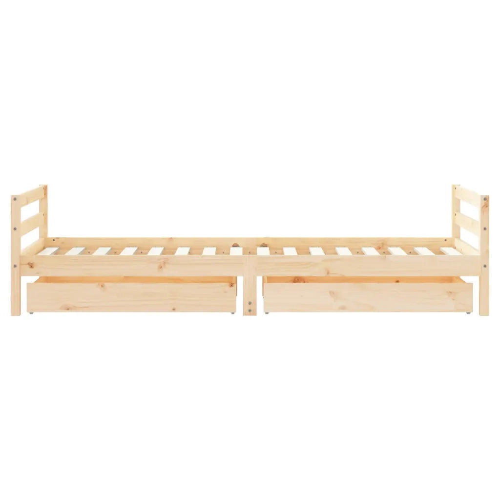 Giroletto Bambini | Letto Infantile | Lettino con Cassetti 80x200 cm Legno Massello di Pino