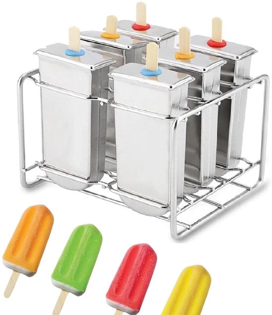 Supporto per gelato - Disegno innovativo - Colore argento - Ideale per uso domestico - 6 modelli