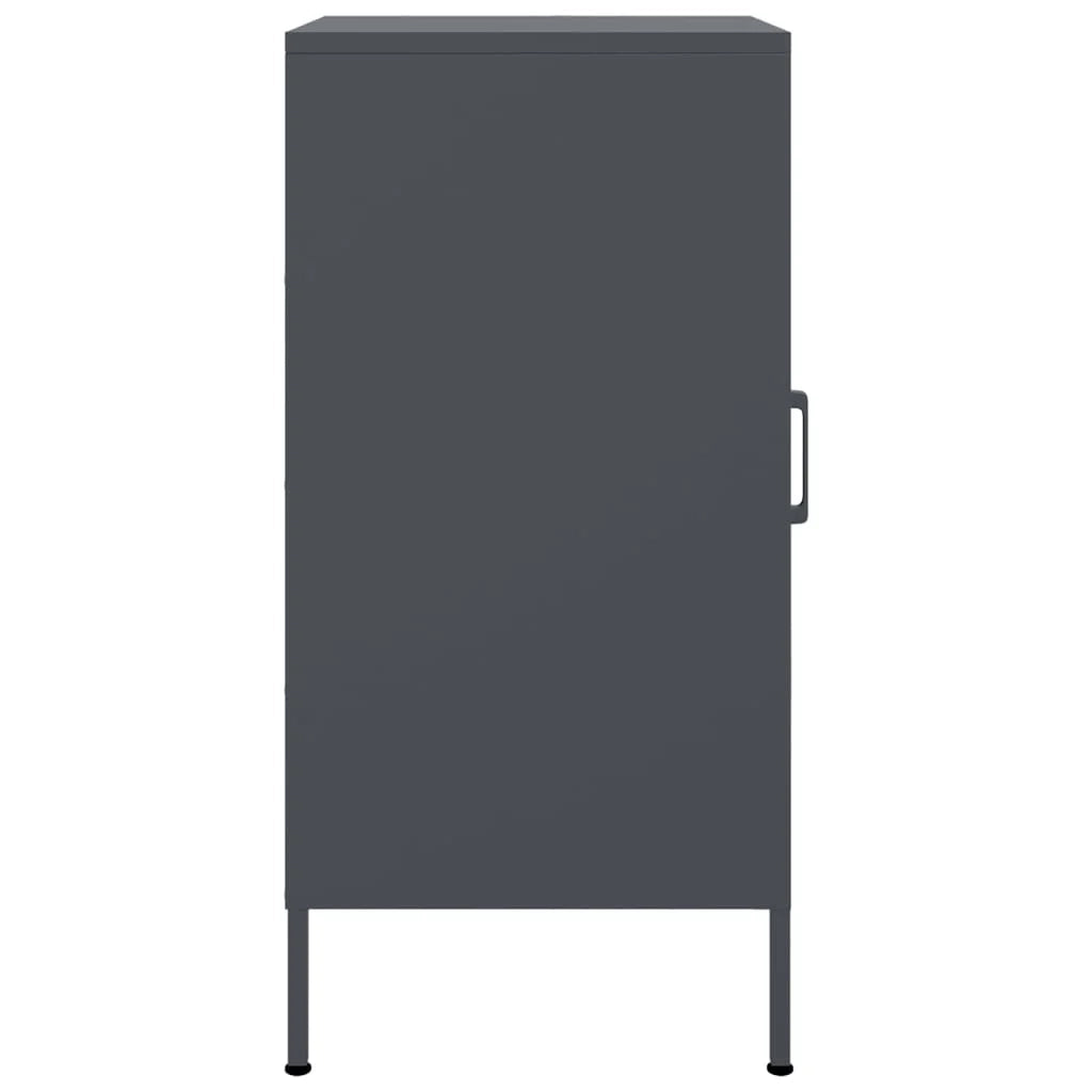 Buffet credenza cassettiera armadio mobile contenitore organizer per cucina soggiorno salotti set da 2 36 x 39 x 79 cm acciaio antracite 02_0036649
