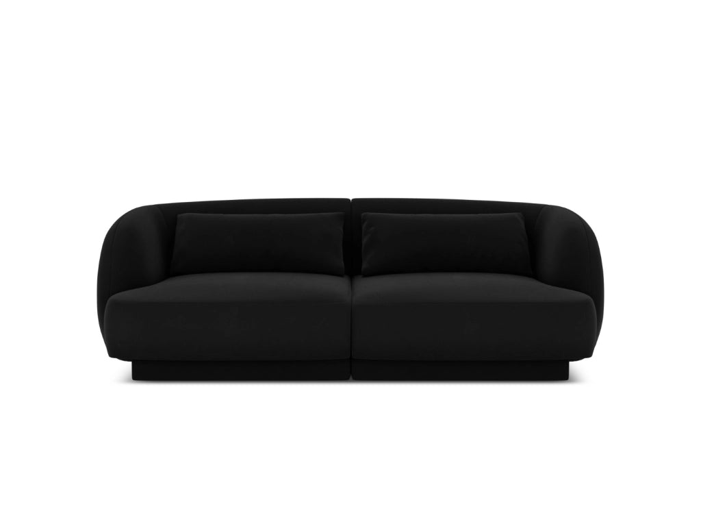Cosmopolitan Design - Divano "Tulum" 2 posti in velluto nero 