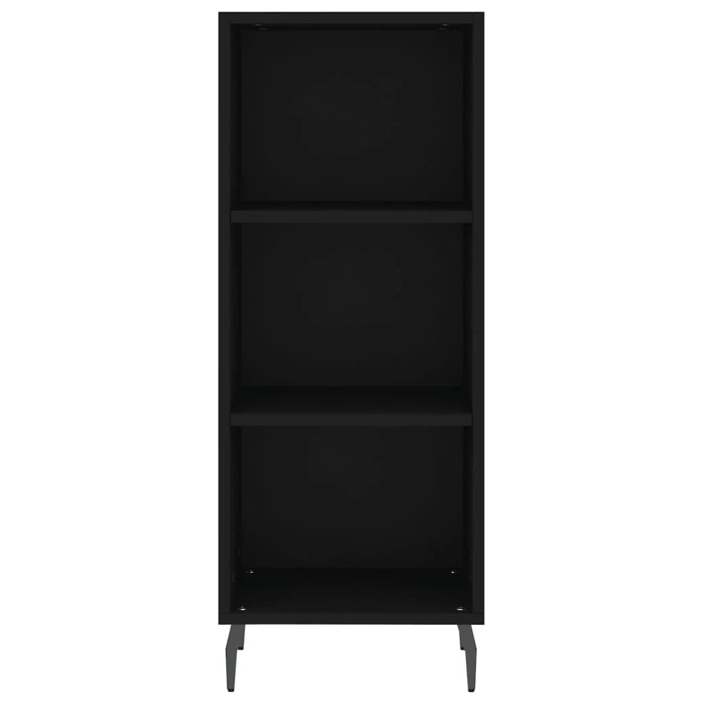 Buffet credenza cassettiera mobiletto mobile contenitore organizer per cucina soggiorno salotto 34,5 x 32,5 x 90 cm legno ingegnerizzato nero 02_0035866