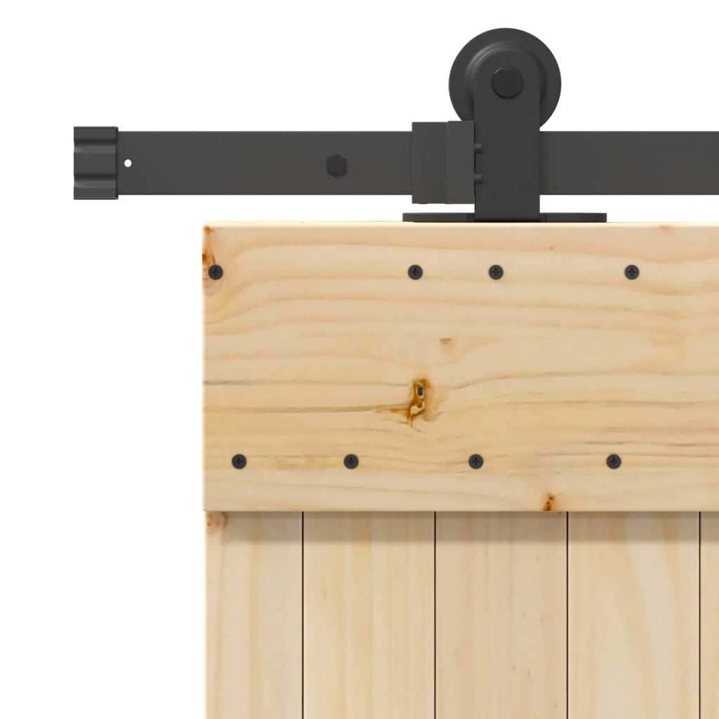 Porta scorrevole NARVIK Naturale e Nero 70 x 210 cm (152,5 cm) 3445359