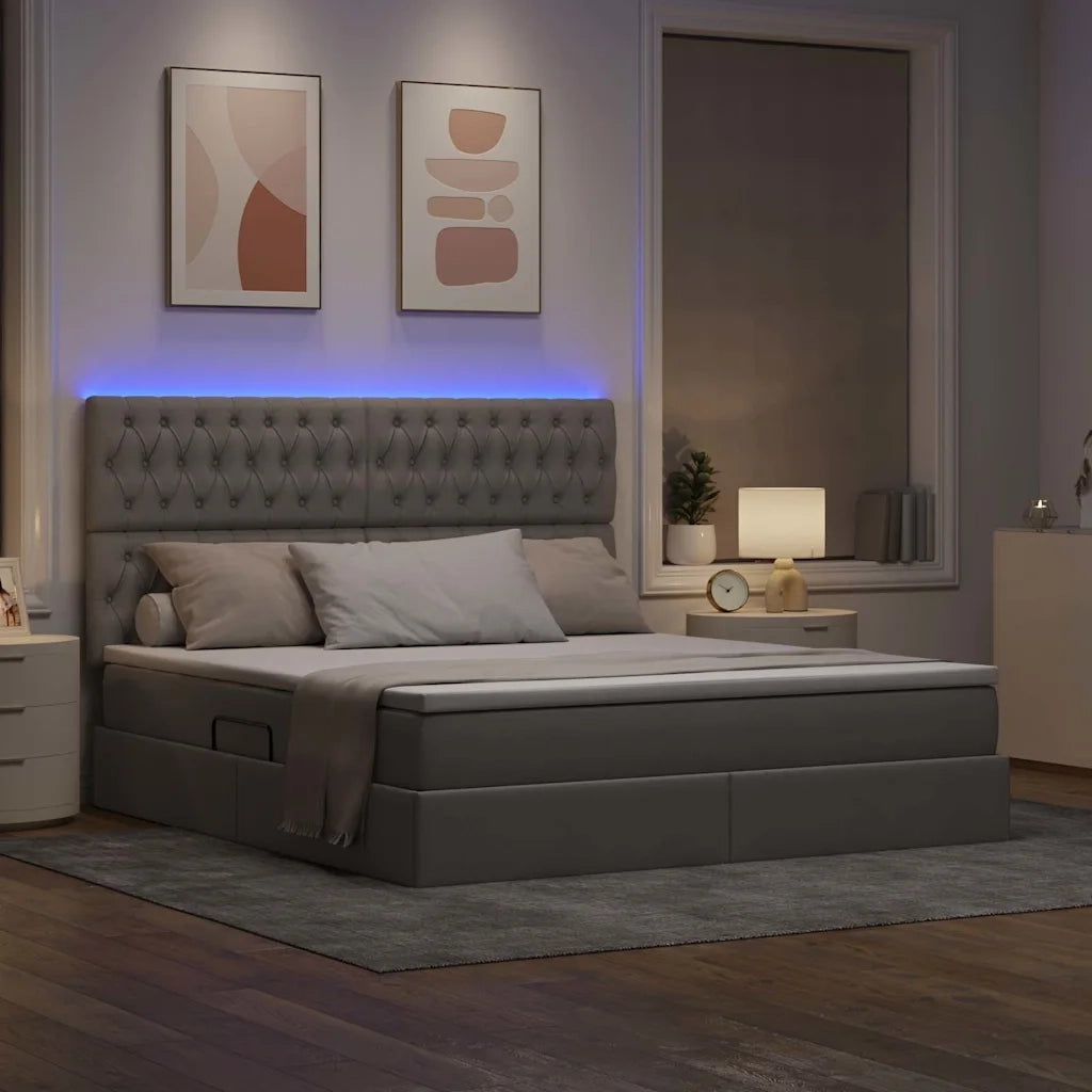 Letto con contenitore e LED Talpa 160 x 200 cm Poliestere