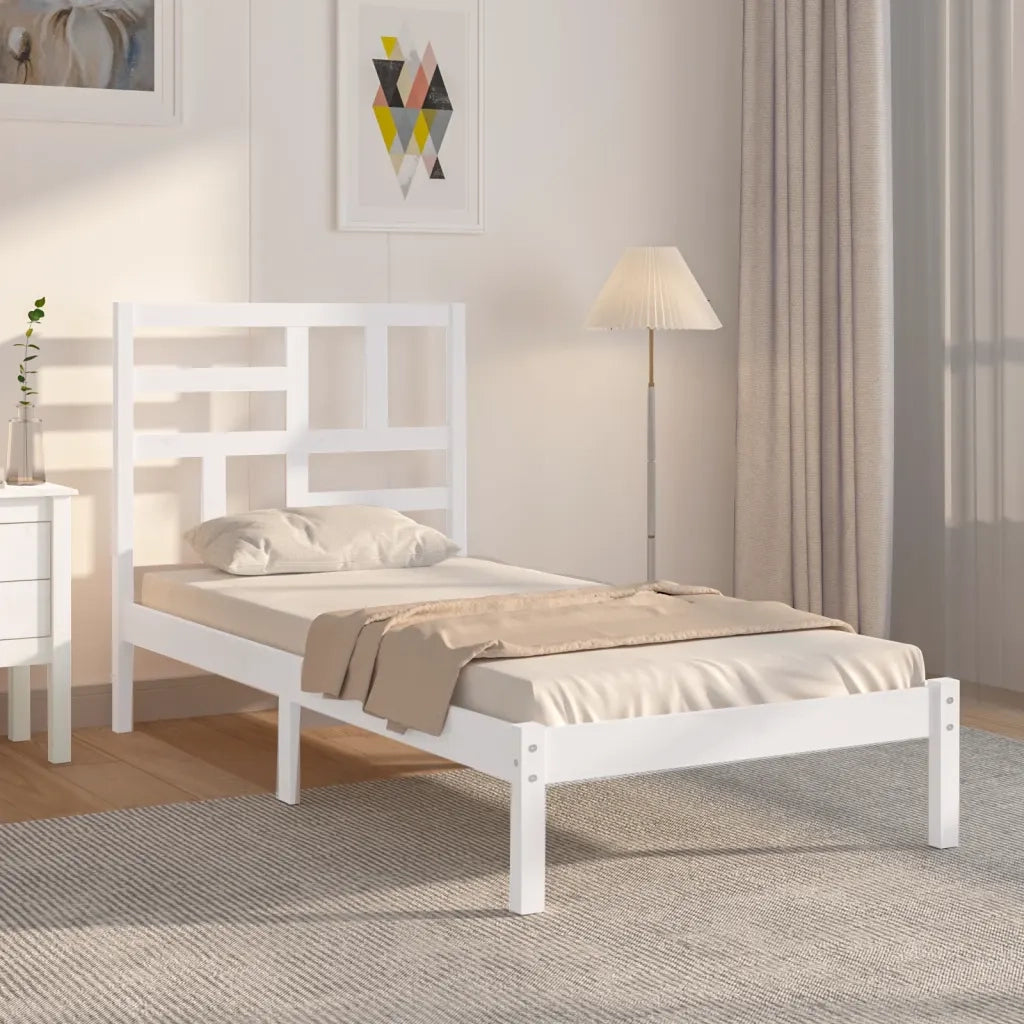 Giroletto Bianco in Legno Massello 90x200 cm 3105936