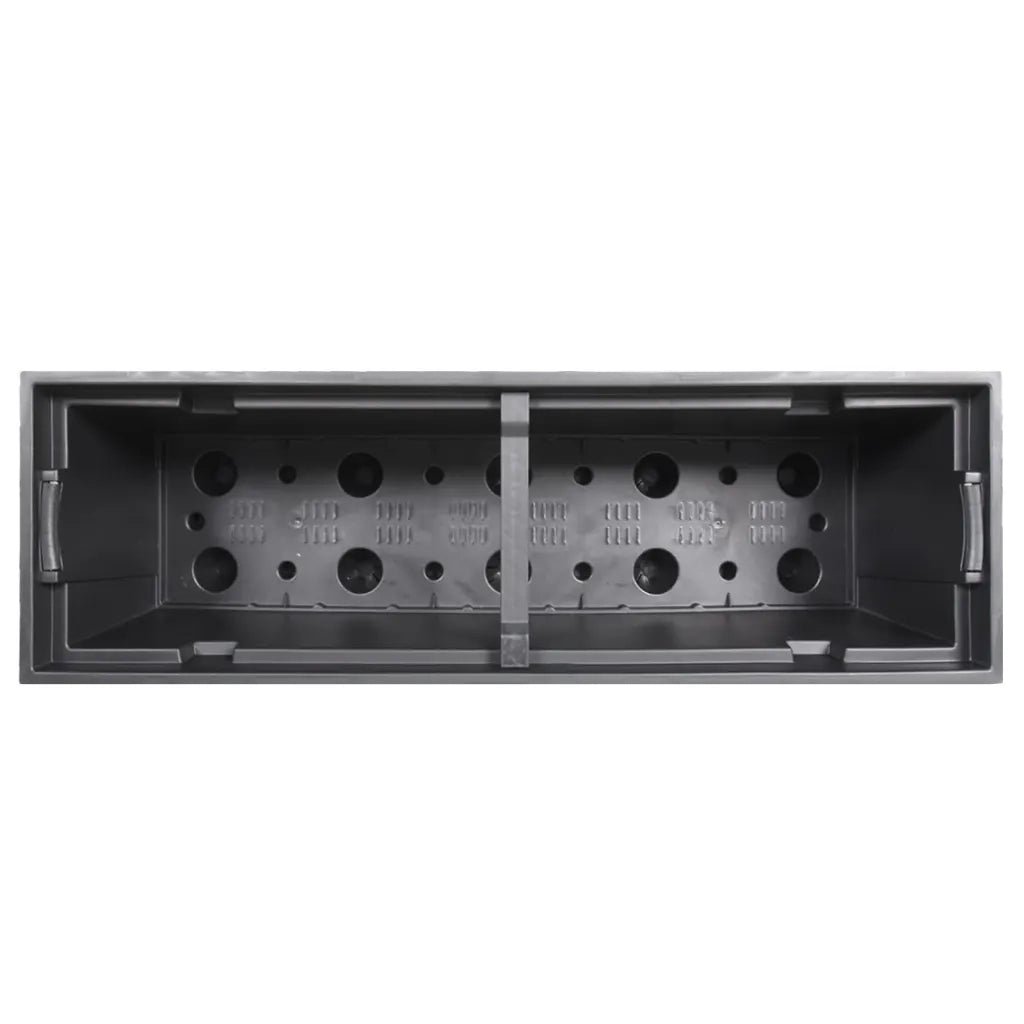 Fioriera | Cassetta per fiori | Vaso con Interno Rimovibile Antracite 12 / 44 L PP Rattan