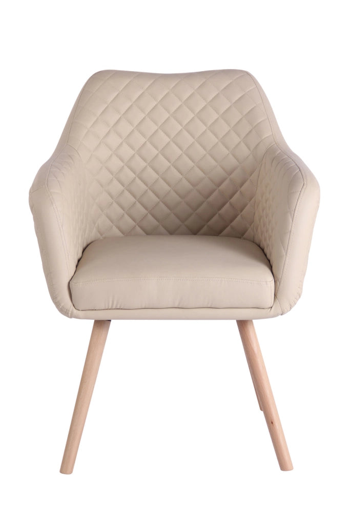 Poltroncina Design Gent In Similpelle natura,crema