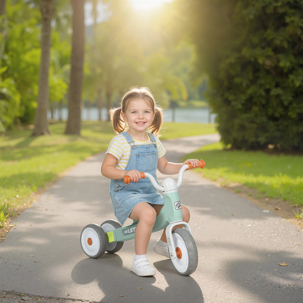 Bicicletta senza pedali per bambini 1-3 anni ¨C zephmum ¨C Verde 69x40x49 cm